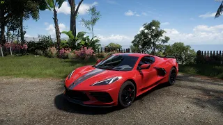 Forza Horizon 5 . Chevrolet Corvette Stingray Coupe 2020 . Car Show Speed Jump Crash Test Drive .