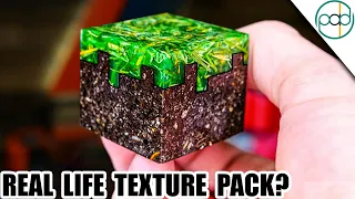 Making a Minecraft Dirt Block in Real Life Using Astro Tech Resin