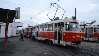 Киев.Трамвай 33, весь маршрут с кабины водителя/ Kiev.Tram 33, the whole route from the driver's cab