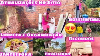 LIMPEZA E ORGANIZAÇÃO NO QUINTAL/RECEBI VISITA DE INSCRITOS/JANTEI FORA/CHEGOU RECEBIDO LINDO/AMEI