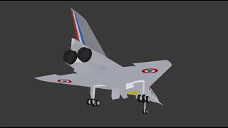 Mirage IV landing gear and control surfaces test.