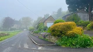 Foggy Springtime Walk in a Sleepy English Village | COTSWOLDS, ENGLAND