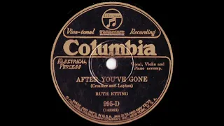 After You've Gone - Ruth Etting - 1927 - HQ Sound