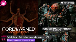 [VOD part: 1] Forewarned | MWO | Spooktober Event! | Full Stream [20/10/2022]