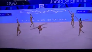 Russia ( ROC ) 3 Hoops and 3 Clubs AA Final -Olympic Games Tokyo 2020 #tokyo2020 #rhythmicgymnastics