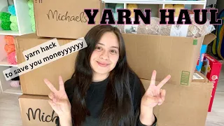 YARN HAUL FROM MICHAELS AND PREMIER YARNS - A YARN HACK TO SAVE MONEY