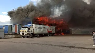 Пожар в общежитии иностранцев в подмосковных Апаринках 15.05.2020