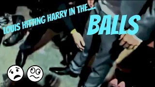 Louis Tomlinson hitting Harry Styles in the balls