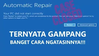 ✔ Cara Mengatasi Automatic Repair - Your PC did not start correctly