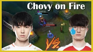 Chovy solokills Faker two times