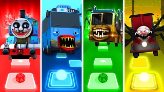 Thomas The Train exe Vs Tayo The Little Bus Vs Bus Eater Vs Choo Choo Charles - Tiles Hop EDM Rush!