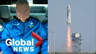 William Shatner blasts off into space aboard Jeff Bezos' Blue Origin | FULL