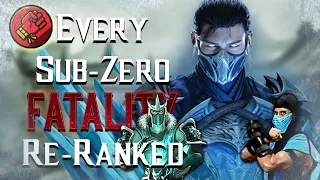 All 34 Sub Zero Finishers Re-Ranked! | Mortal Kombat Ranking