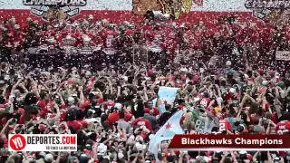 We are the champions Chicago Blackhawks 2015 Stanley Cup Soldier Field