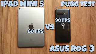 Asus ROG 3 vs iPad Mini 5 Pubg Test - 60 FPS vs 90 FPS Touch Response Test - 865+ vs A12 Comparison