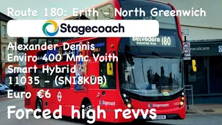 * High Revvs * Adl Enviro 400 MMC Smart Hybrid 11035 on route 180 London buses