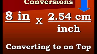 Conversion Video Inches to Centimeters and back again