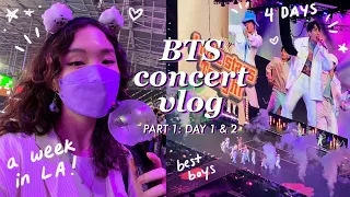 BTS in LA concert vlog pt. 1: DAY 1 & 2 - BTS concert experience, new hair, GRWM & outfits!