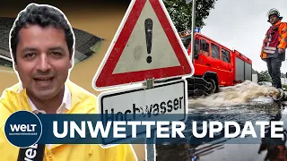 UNWETTER in Deutschland: Starkregen, Fluten, Evakuierung & Hochwasser - Alle aktuellen Infos