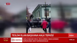 Ukrayna'da Belediye Başkanı şehri terk edince halk tepki gösterdi!