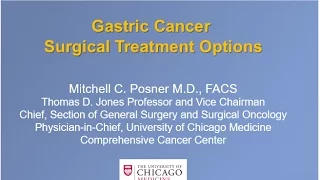 Gastric Cancer Surgical Treatment Options