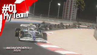 Monoposto 23 - My Team - GP do Bahrein 35% 🇧🇭- UMA corrida e TANTO! - EP. 1