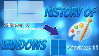 History Of Windows In Paint (1985-2022) How To Draw All Windows Versions Logos In Order (Tutorial)