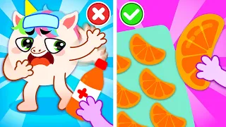 Baby Got Sick 😀 Medicine is not Candy🍬Funny Kids Songs And Nursery Rhymes by ZoZo Karaoke 🎤🎶