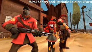 [SFMTF2] Mimi sentry and Patriotic Soldier (2Fort)