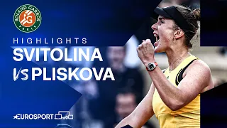 Elina Svitolina vs Karolina Pliskova | Round 1 | French Open 2024 Highlights 🇫🇷