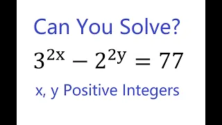 Math Olympiad | How to Find Integer Solutions to the Exponential Equation?