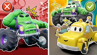 🚓Got you! 🚨Monster Truck Hulk hurt in Jailbreak | Tom's Garage | Kids Cartoon | Car City