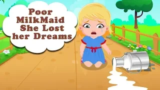 Milkmaid And Her Pail  | Day Dreamer Milkmaid Story In English | Bedtime Stories by Baby Hazel