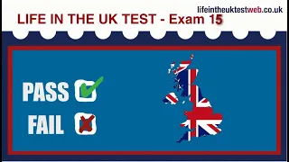 🇬🇧 Life in the UK Test Practice 2021 🇬🇧 Exam 15 of 16