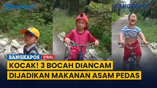 Momen Kocak Pria Takut-takuti 3 Orang Bocah, Ingin Diculik dan Dijadikan Makanan Bumbu Asam Pedas