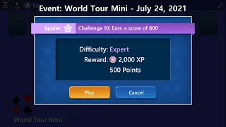 World Tour Mini Game #10 | July 24, 2021 Event | Spider Expert