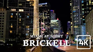 BRICKELL DOWNTOWN MIAMI AT NIGHT OCTOBER 2021 4K ULTRA HD 60FPS FLORIDA USA