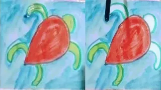 Easy and fun sea turtle tutorial for kids and toddlers