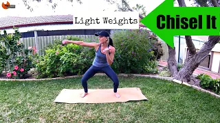 Total Body Workout Pilates Fusion Workout - BARLATES BODY BLITZ Chisel It Light Weights