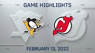 NHL Highlights | Penguins vs. Devils - Feb 13, 2022