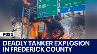 Aerial footage shows damage caused by deadly tanker explosion in Frederick County | FOX 5 DC