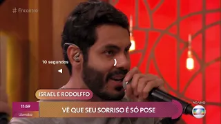 Israel e Rodolffo cantam “Só de sacanagem” no programa Encontro.