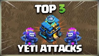 Top 3 Yeti Attack Strategy | Th12 Yeti Attack Strategy | Th12 Yeti Smash | Th12 Yeti Bats & more Coc