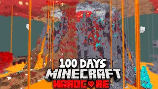 I Survived 100 Days In An AMPLIFIED NETHER In Hardcore Minecraft... Here's What Happened
