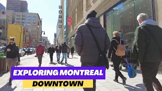 [4K] Walking in Downtown Montreal: Sainte-Catherine Street to Guy-Concordia Metro