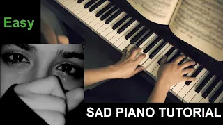 EASIEST SAD piano song ANYONE can play tutorial