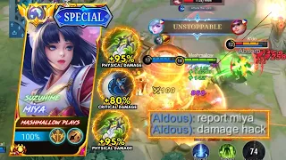 MIYA 1 HIT INSANE BURST DAMAGE │BUILD TOP 1 GLOBAL MIYA ~ MLBB