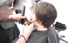 ANTI AGE HAIRCUT - SHORT BLONDE  PIXIE WITH BANGS