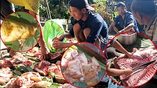 Best pork cutting style in nepal || bungur cutting style in nepali village|| Meat cutting style||