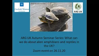 ARG UK Autumn Seminar Series: What can we do about alien amphibians and reptiles in the UK?